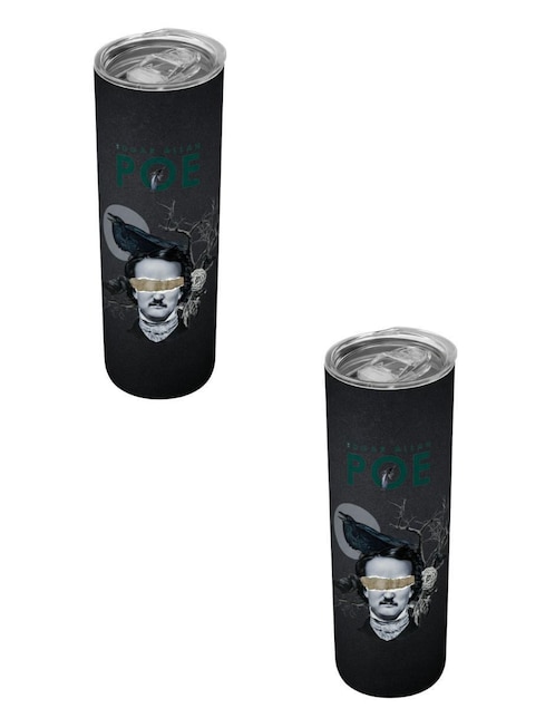 Set termo Tink Edgar Allan Poe con tapa a presión 590 ml
