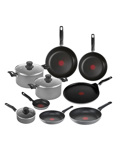 TFAL Batería de cocina Tfal de aluminio antiadherente easy plus 12 piezas
