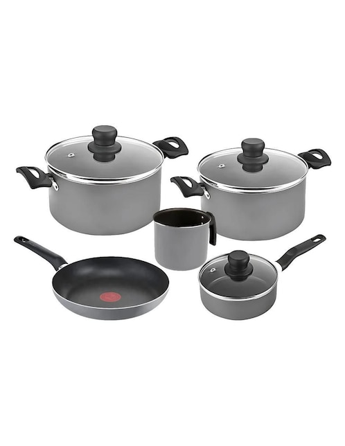 Batería de cocina Tfal de aluminio antiadherente easy plus 8 piezas