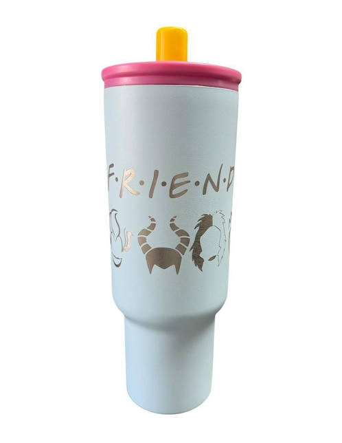 Termo Termomania de acero inoxidable Friends con tapa rosca 1.2 L