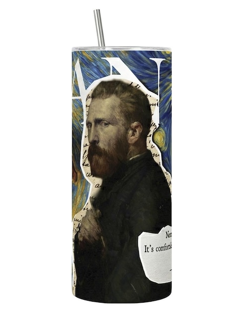 Termo Tink de acero inoxidable Van Gogh con tapa a presión 590 ml