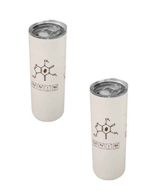 Set termo Tink de acero inoxidable con tapa a presión 590 ml
