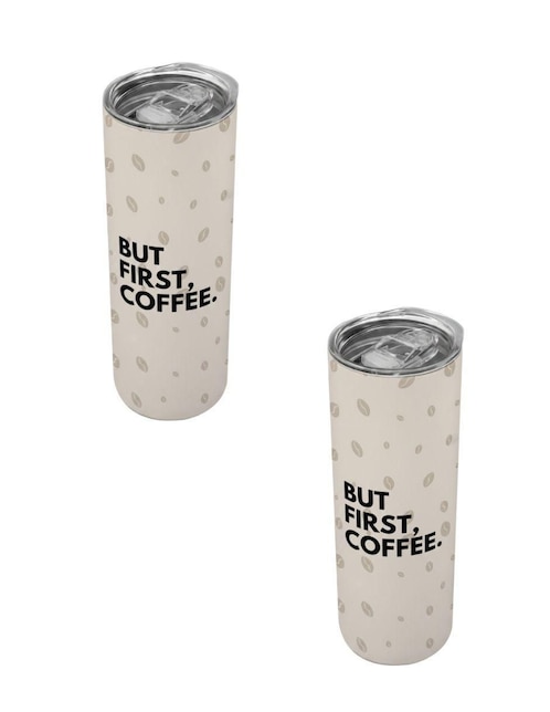 Set termo Tink de acero inoxidable con tapa a presión 590 ml
