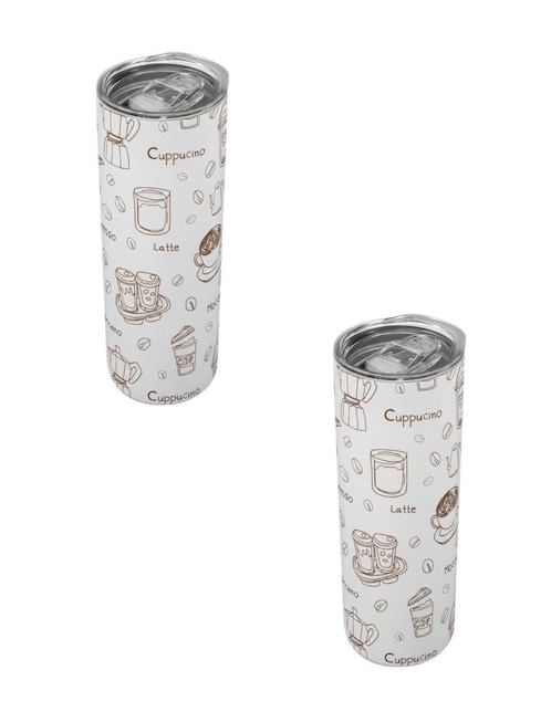 Set termo Tink de acero inoxidable con tapa a presión 590 ml