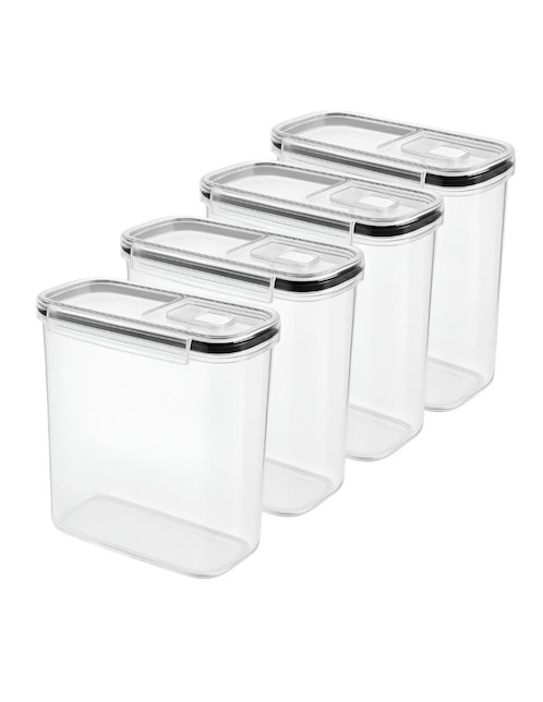 Set contenedores Xtellar de plástico 4 piezas