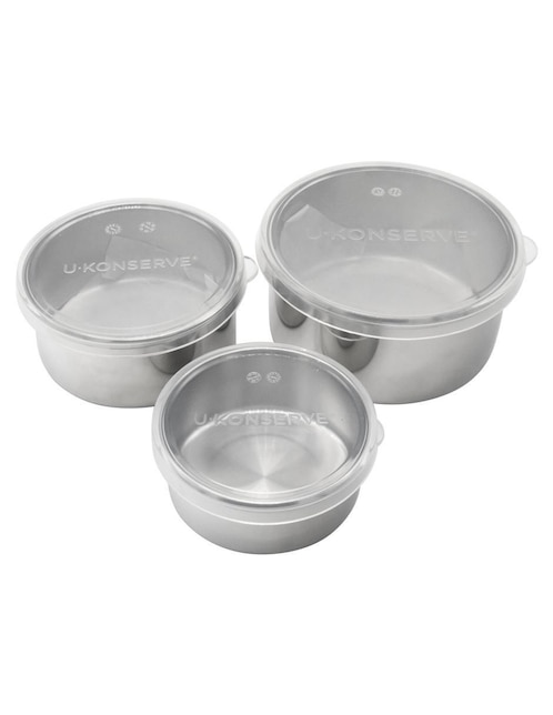 Set contenedores U.Konserve de acero 3 piezas