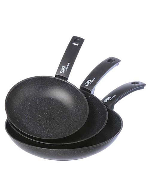 Set de sartenes Moneta Etnea de aluminio forjado 3 piezas