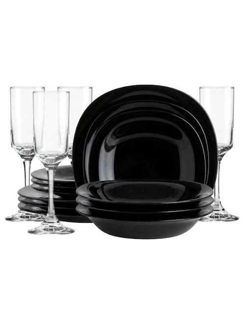 Vajilla cerrada Carine de stoneware para 4 personas Vajilla cerrada Carine de stoneware para 4 personas