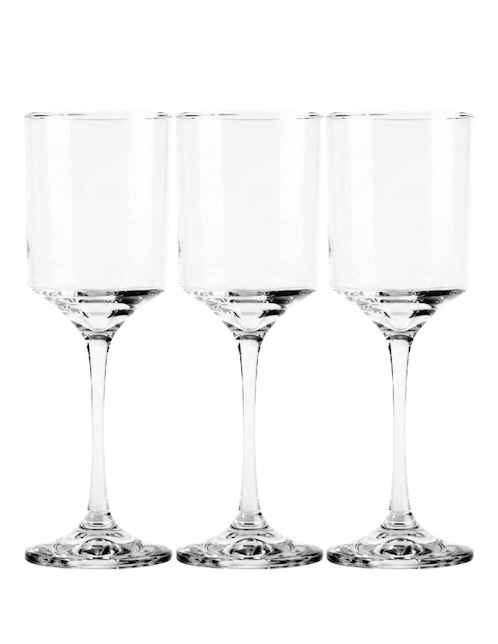 Set de copas para vino Cristar Rio de vidrio 3 piezas