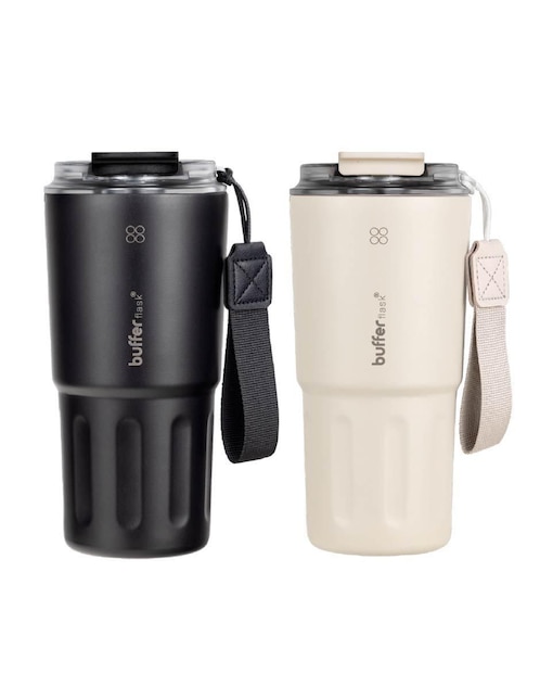 Set termo Buffer de acero inoxidable Montana con tapa rosca