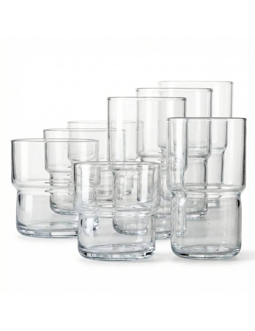 Set de vasos Dof y Highball Stovmex Amalfi de vidrio con 8 piezas