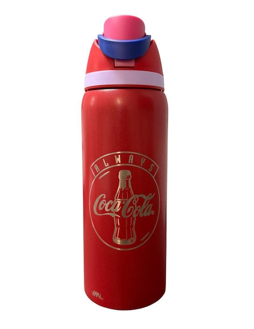 Termo Termomania de acero inoxidable Coca Cola  con tapa rosca 946 ml