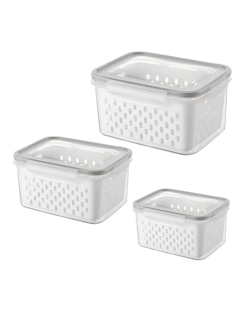 Organizador para refrigerador Güish de plástico 3 piezas