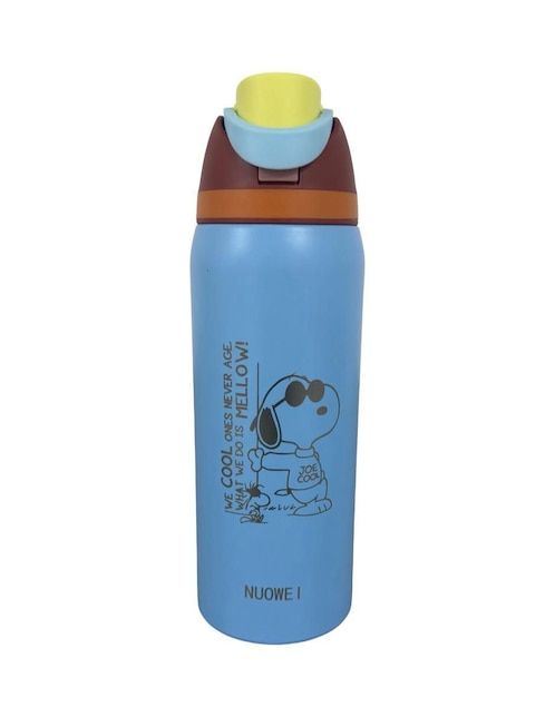 TERMOMANIA Termo Termomania de acero inoxidable Snoopy con tapa push pull 946 ml