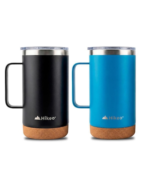 Set termo Hikeo de acero inoxidable con tapa disc top