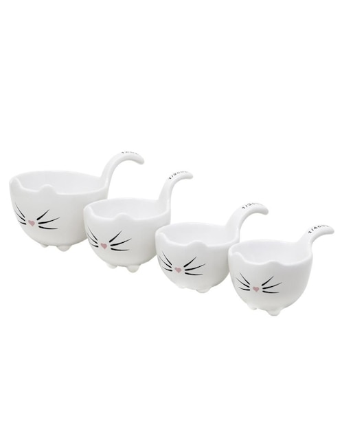 Set de tazas medidoras Ideen Ideen Cocina Gato 4 piezas