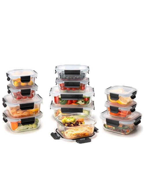 EASYWARE Set contenedores Easyware de vidrio 12 piezas