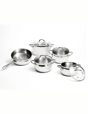 Batería de cocina Magefesa Kuchen de acero inoxidable 9 piezas