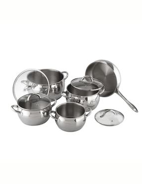 Batería de cocina Magefesa Kuchen de acero inoxidable 9 piezas