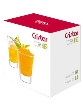 Imagen de producto Cristar Vasos London 2 Tamaños 12 Piezas