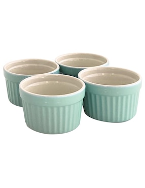 Set De 4 Ramekins Dulces Besos Classics Menta