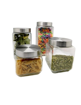 Set De 4 Canister Good & Good Cuadrados Sopinga