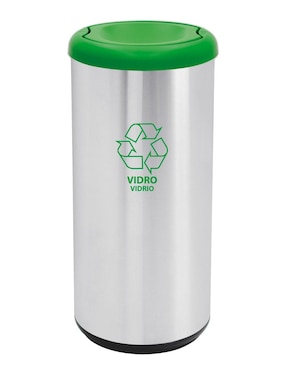 Bote de basura Tramontina acero inoxidable 40 Litros