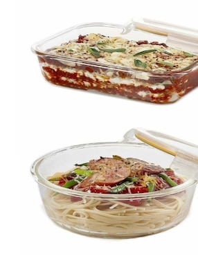 Set contenedores Lock & Lock de vidrio 2 piezas