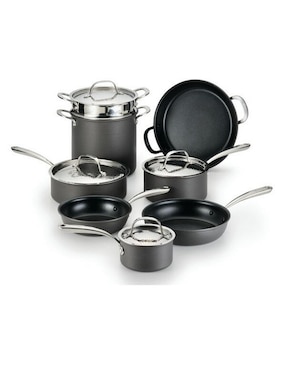 Batería de cocina Lagostina de aluminio antiadherente piedra 12 piezas