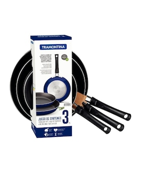 Set de sartenes Tramontina de aluminio 3 piezas