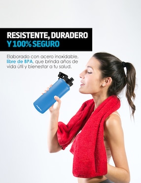 Termo Red Lemon de acero con tapa rosca 1.2 L