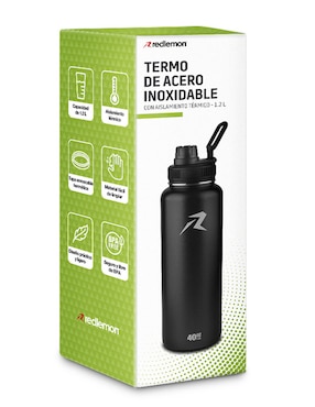 Termo Red Lemon de acero con tapa rosca 1.2 L