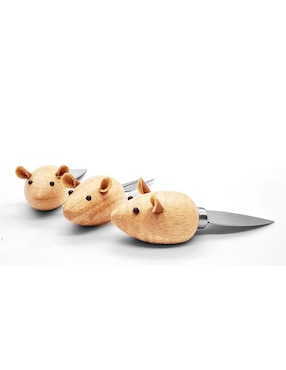 Set de cuchillos para quesos Kikkerland 3 piezas