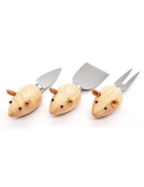 Set de cuchillos para quesos Kikkerland 3 piezas