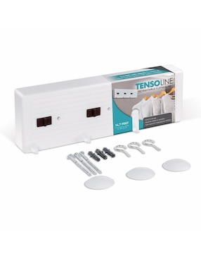 Tendedero de ropa para pared retráctil para interiores y exteriores Tensoline 3 Líneas
