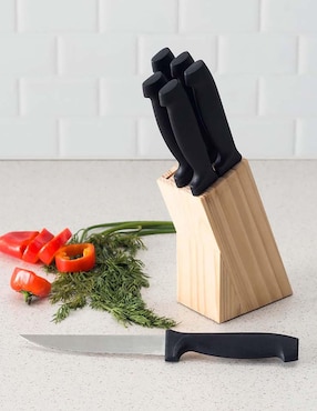 Juego de 6 cuchillos con base Good & Good