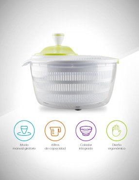 Centrifugadora de ensalada con escurridor Redlemon Salad Spinner