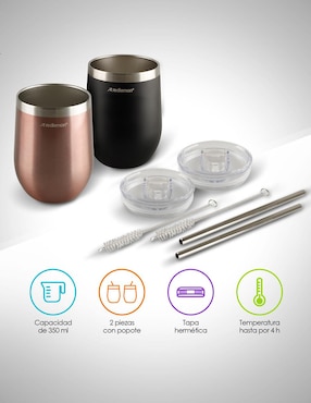 Termo Redlemon de acero con tapa disc top 350 ml