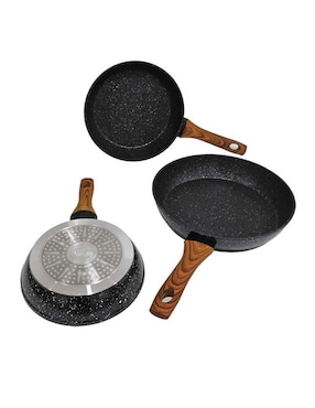 Set de sartenes Good & Good de aluminio 3 piezas