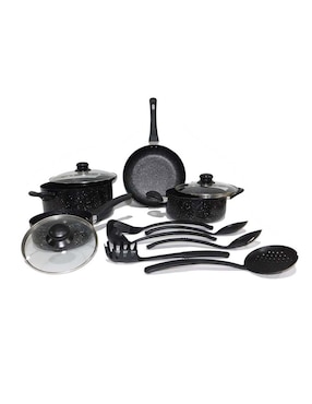 Batería de cocina 13 piezas Good & Good recubrimiento de granito