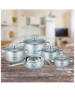 Batería de cocina 10 piezas Yajad Hogar acero inoxidable