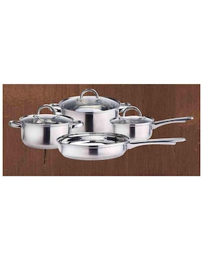 Batería de cocina 7 piezas Yajad Hogar acero inoxidable