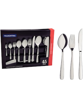 Set cubiertos Tramontina Amazonas de acero inoxidable 45 piezas
