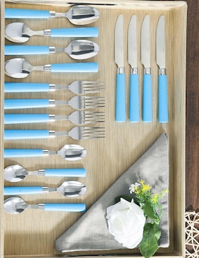 Set cubiertos Hds de acero inoxidable 16 piezas