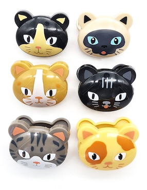 Set De 6 Clips Para Bolsa Kikkerland Gatos