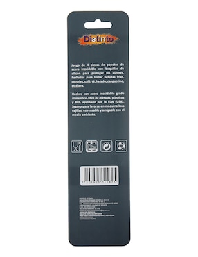 Set de 4 popotes curvos Zonana
