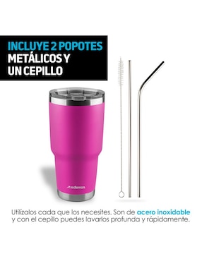 Termo Redlemon de acero inoxidable con tapa disc top 800 ml