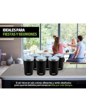 Set de vasos Red Lemon acero inoxidable