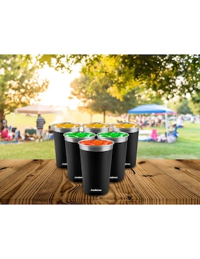 Set de vasos Red Lemon acero inoxidable