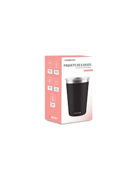 Set de vasos Red Lemon acero inoxidable